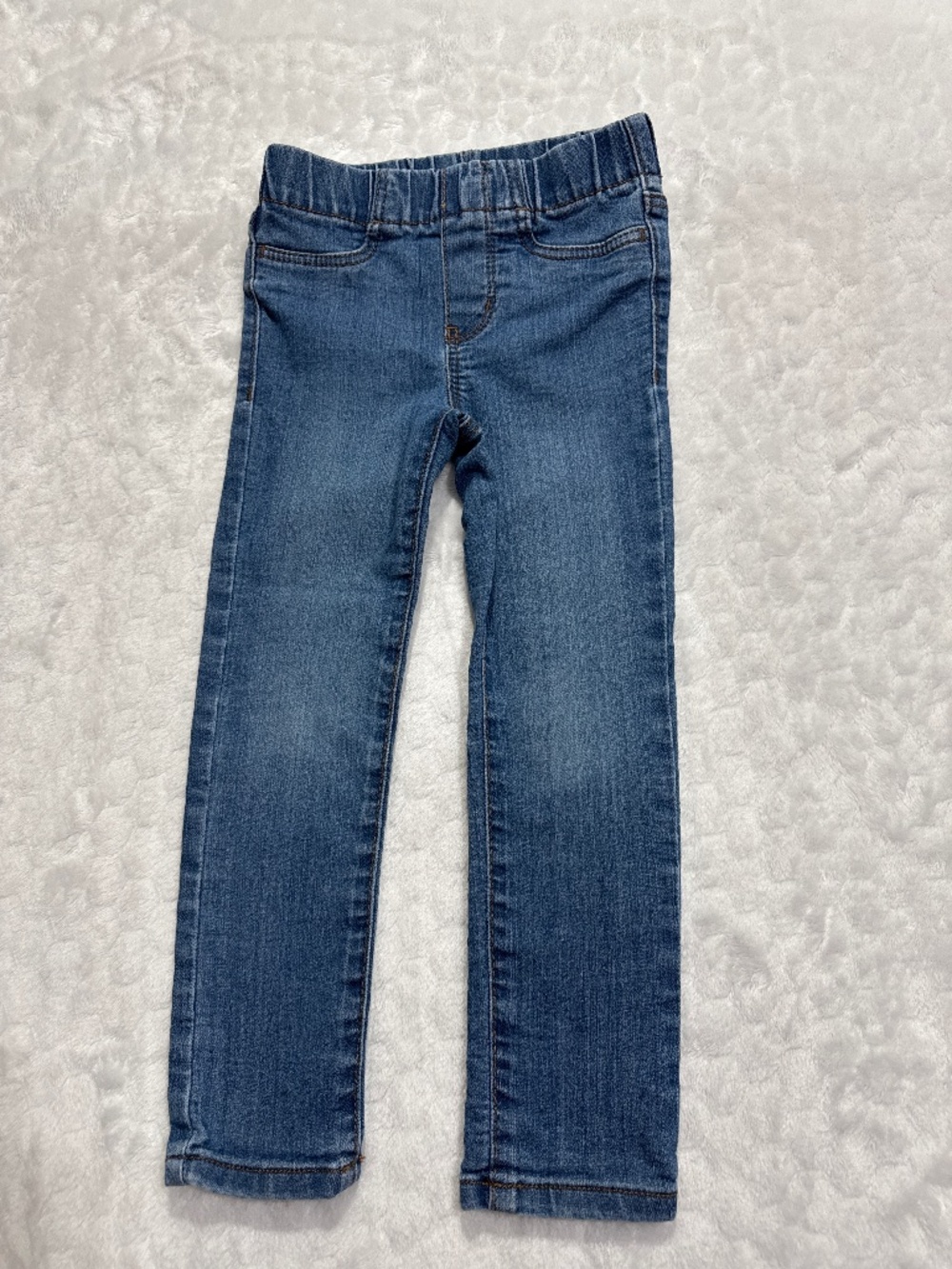 Oshkosh girls pull on denim jegging pants blue skinny toddler size 4T